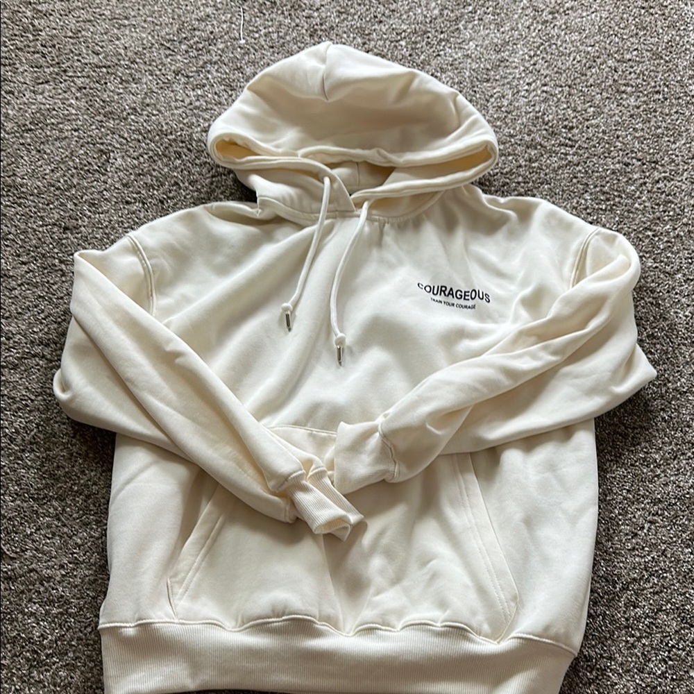 Dazy Oversized Cream Hoodie